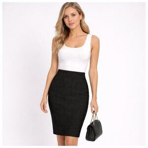 Ann Taylor Loft Black and gray Pencil Skirt